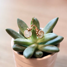 Load image into Gallery viewer, Evening Star Beaded Swirl Earrings