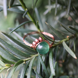 Evergreen Forest Beaded Ring