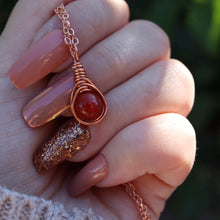 Load image into Gallery viewer, Harvest Moon Teardrop Necklace