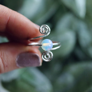 Good Vibes Only Spiral Ring