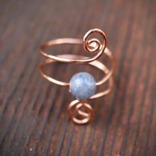 Load image into Gallery viewer, Clear Blue Skies Spiral Ring
