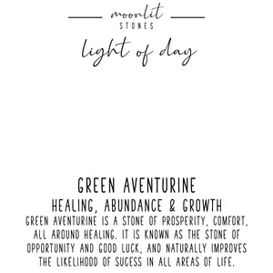 Light Of Day Necklace *green aventurine*
