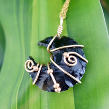 Load image into Gallery viewer, Mystic Moon *obsidian* Necklace