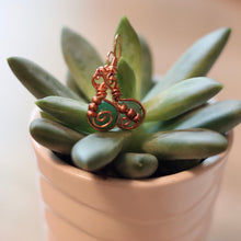 Load image into Gallery viewer, The Lucky One Beaded Spiral Earrings
