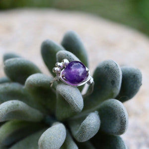 A Touch Of Mother Nature Beaded Halo Ring