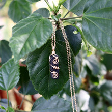 Load image into Gallery viewer, Grounded With The Earth Beaded Swirl Necklace