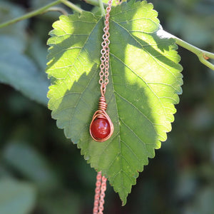Harvest Moon Teardrop Necklace