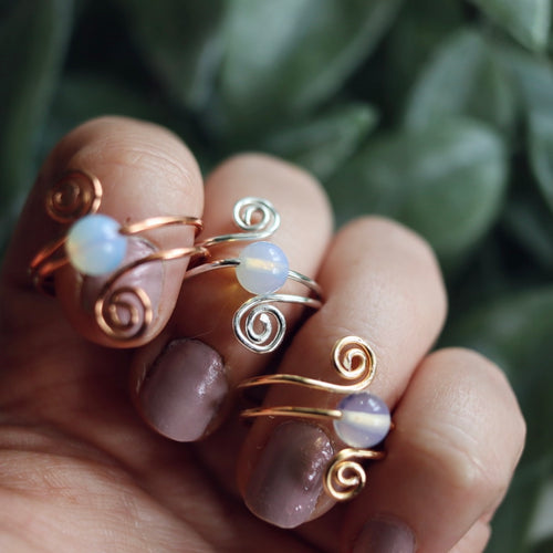 Good Vibes Only Spiral Ring