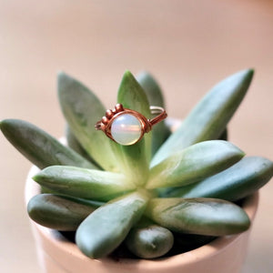 Good Vibes Only Beaded Halo Ring